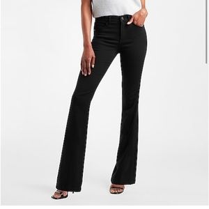 Black Boot Cut Mid Rise Jeans
